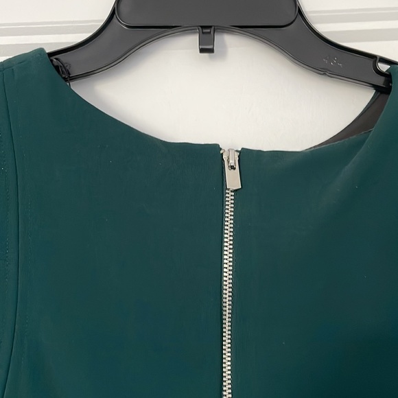Zara ponte deep green fitted dress M. worn once - Picture 3 of 7